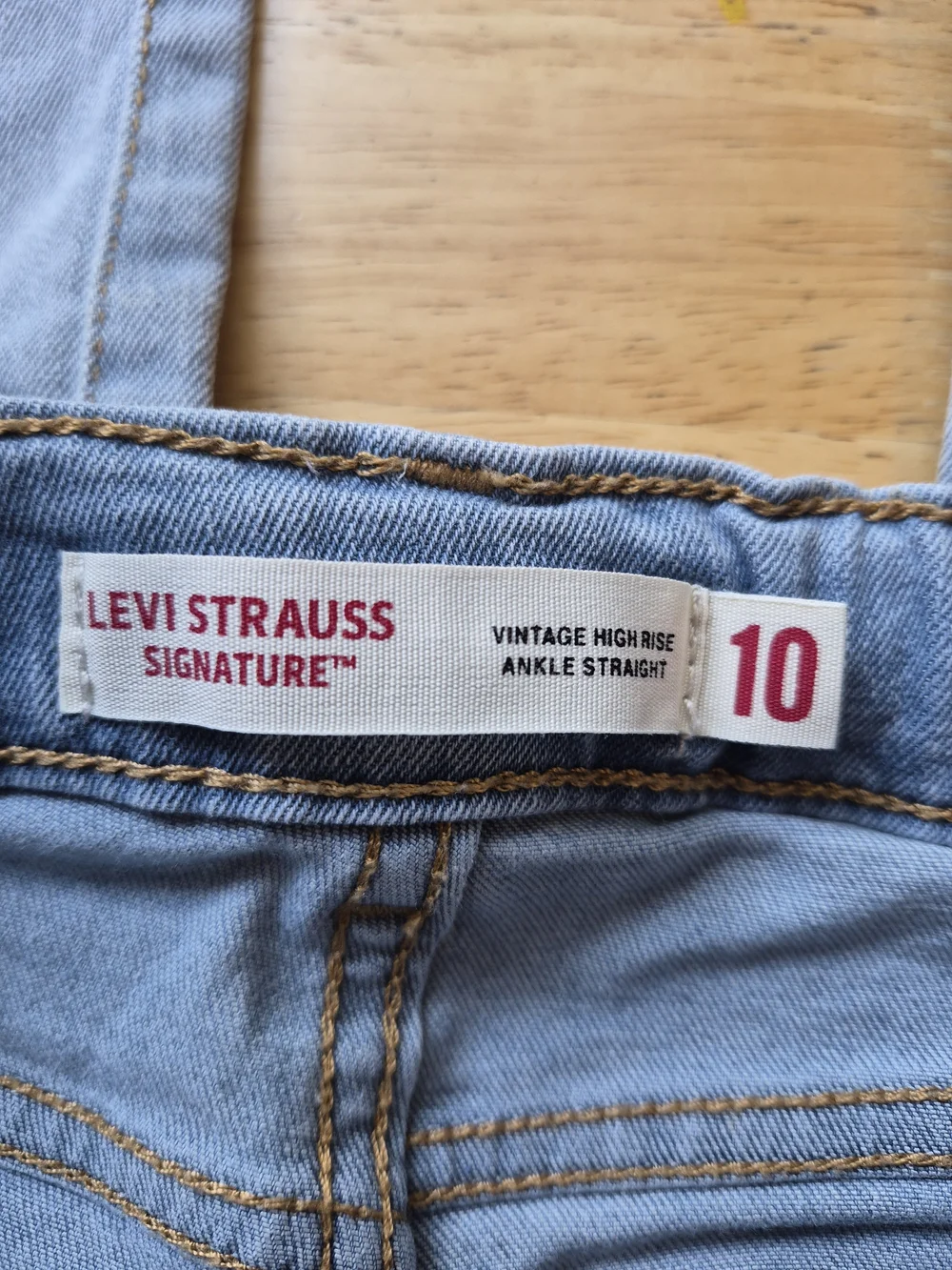 Levi's Light Wash High-Rise Jeans with Star Embroidery